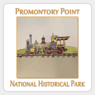 Steam engine at Promontory Point National Historical Park in Utah Magnet